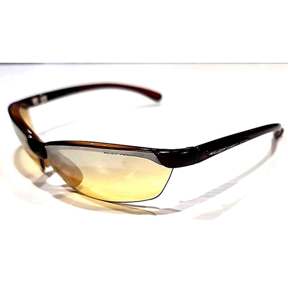 Rudy Project Jekyll Half Rim Brown Wrap Sunglasses Italy